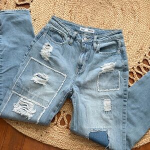 YMI Light Blue Distressed Boyfriend Jeans